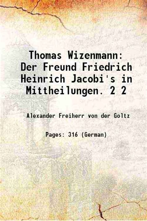 Thomas wizenmann: der freund friedrich heinrich jacobi's in mittheilungen. - Itinerari d'arte nel territorio della provincia di varese..