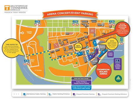 Thompson boling arena parking map. FREE Parking LIMITED ACCESS G-16 GARAGE LEVELS G, 1 & 2 ONLY THOMPSON-BOLING ARENA AT FOOD CITY CENTER No Street Parking Public Parking Entrance Road Closed $20/Vehicle Public Parking Card Only, No Cash SECTIONS OF PHILLIP FULMER WAY AND PEYTON MANNING PASS PARTIAL ROAD CLOSURE DEC 2023-AUG 2024 PUBLIC PARKING CARD ONLY, NO CASH 