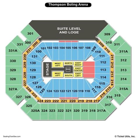 Rows in Section 219 are labeled 1-3. An entrance to this section is lo