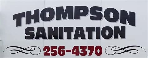 Thompson sanitation. 25237 755th Ave. Clarks Grove, MN 56016. Free Container Delivery - Commercial Waste Services (Online Only) +2 more. From Business: WM is the world's leading provider (and innovator) of sustainability services. Whether we're serving single-family homes and local businesses with regular waste…. 