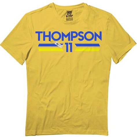 Thompson tee t shirt. From $21.17. Steph Curry and Klay Thompson Classic T-Shirt. By sicksticksco. From $24.80. Klay Thompson 11 Is Back Classic T-Shirt. By RobertKingART. From $22.32. Klay Thompson 4 Time Champions Classic T-Shirt. By MichaelBK11. 