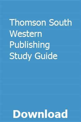 Thomson south western publishing study guide. - Kawasaki vn1700 voyager abs full service repair manual 2009 2010.