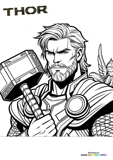 Thor Coloring Shee