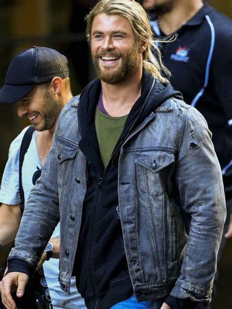 Thor Ragnarok Chris Hemsworth Denim Jacket Pinterest. 