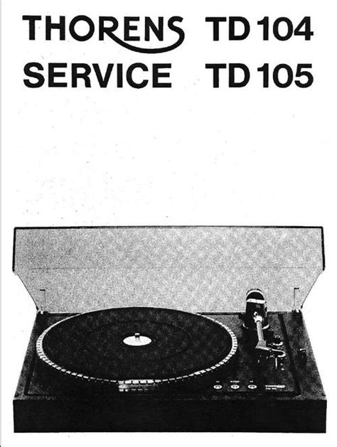 Thorens td 104 td 105 turntable service manual. - Guida di riparazione della scheda madre.
