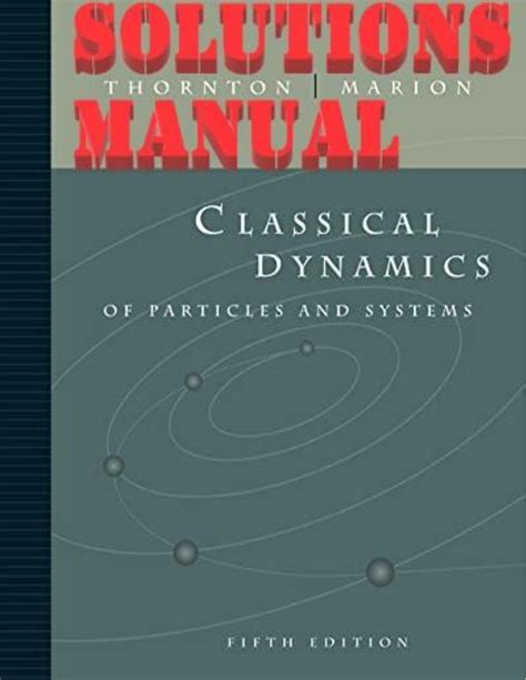 Thornton Dynamics Marion Solutions Manual Classical