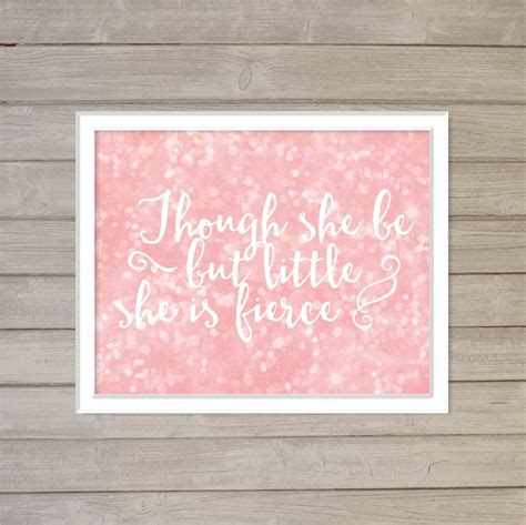 Though She Be but Little Art - Etsy