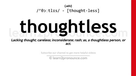 Thoughtless Definition Law Insider