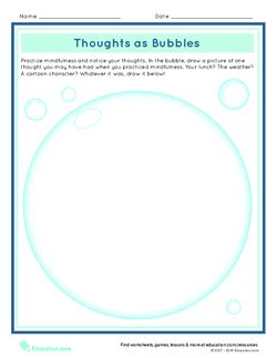 Thoughts as Bubbles Lesson Plan Education.com