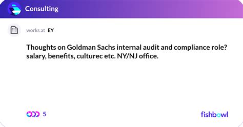Thoughts on Goldman Sachs internal audit and compl... Fishbowl