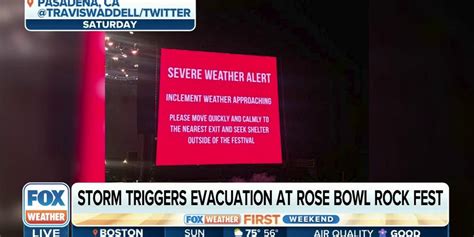 Thousands evacuated from Rose Bowl music festival due to severe thunderstorm