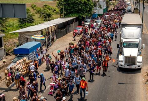Thousands join migrant caravan in Mexico ahead of Secretary of State Blinken’s visit to the capital
