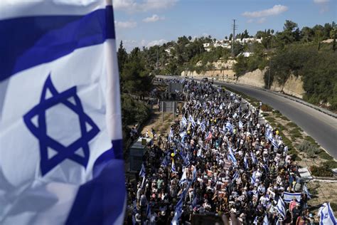 Thousands march in Jerusalem to press Israel’s government to do more to free hostages held in Gaza