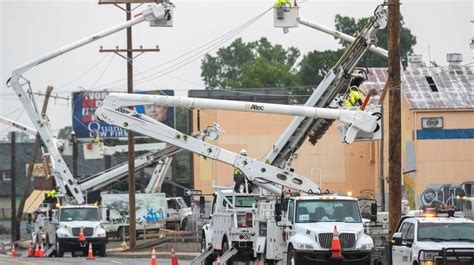 Thousands of residents in Oklahoma and Louisiana remain without power following weekend storms
