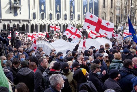 Thousands protest in Georgia against