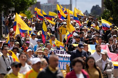 Thousands take to the streets in Colombia to protest leftist government’s reforms