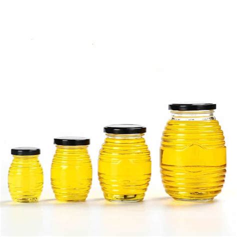 Thread Glass Honey Jar - SGSBOTTLE