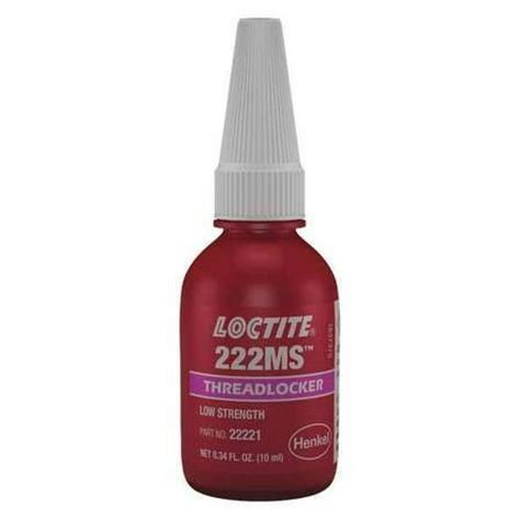 Threadlocker 222MS, 10mL Bottle, Purple 222(TM) Threadlocker