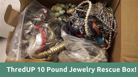 ThredUP 15 Piece Mixed Rescue Jewelry Box VS Jewelry Auction Bag! F