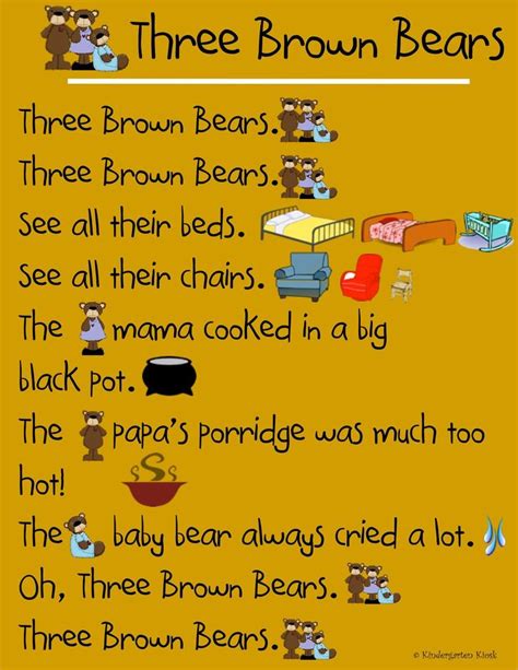 Three Brown Bears: Color Song Lyrics and Sound Clip - Songs for …