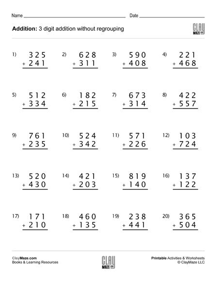 Three Digit Addition With Or Without Regrouping Worksheet 1 Turtle Diary