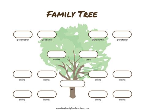 Three Generation Family Tree Template in Pages, Word, PDF, Google Docs