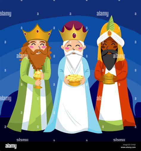 Three Kings Bring Gifts To Jesus