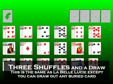 Three Shuffles And A Draw Solitaire