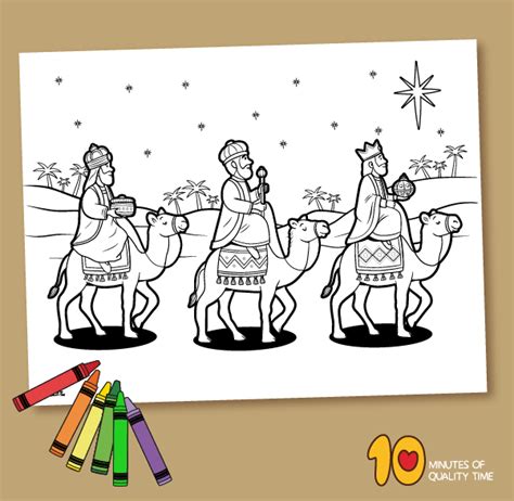 Three Wise Men Coloring Shee
