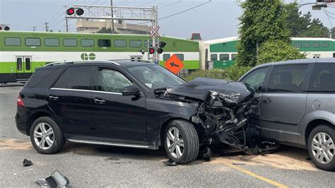 Three injured after GO Train strikes vehicles in Scarborough