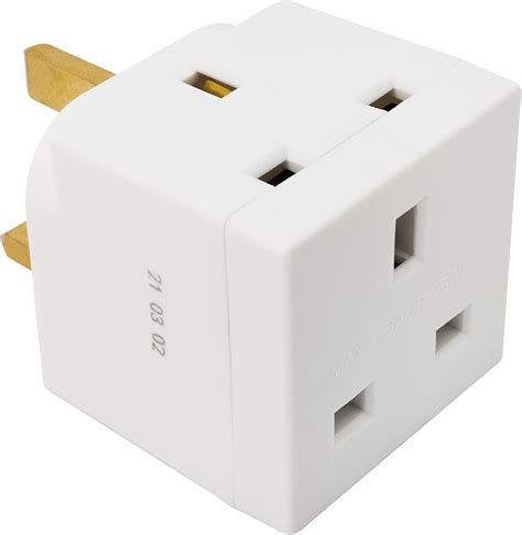 Three pin plug adapter.  2 Way 3 Pin Power Adapter Plug Splitter - Cube Electric 13A ...