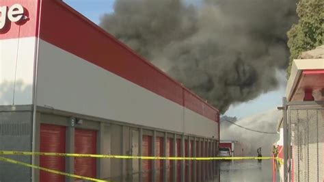 Three-alarm fire burning at San Jose storage facility, explosions reported