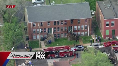 Three-story apartment building in north St. Louis catches fire