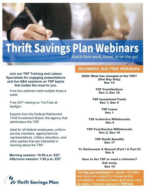 Thrif Savings Plan Webinars - Bureau of Indian Education