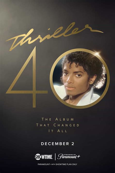 Thriller 40 documentary. Dec 3, 2023 · Paramount's new documentary, 'THRILLER 40,' commemorates the 40th anniversary of Michael Jackson's seminal album 'Thriller.' Directed by Nelson George, the film takes viewers on a journey through the making of the best-selling album of all time, offering unseen footage and candid interviews that add depth … 