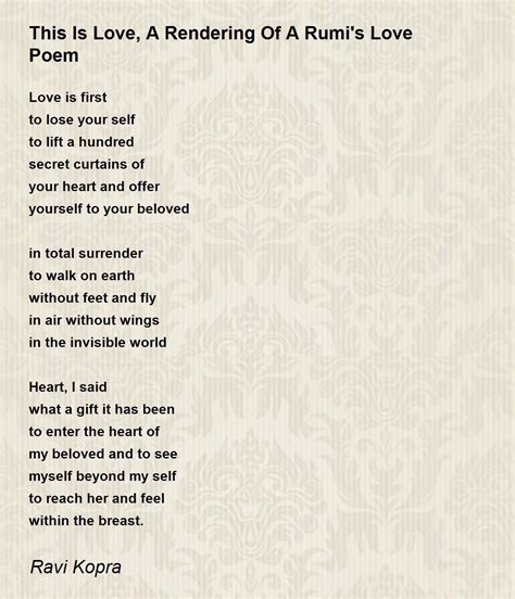 Through rendering of Rumi's