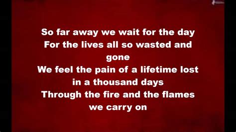 Through the fire and flames lyrics. Things To Know About Through the fire and flames lyrics. 
