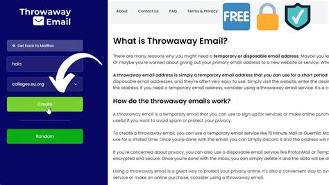 Throwaway email generator. The generated email address can immediately receive email. Any email that is received will show up on the main page. No one other than you will see the emails that are received. It is important to note that an email address expires after 48 hours. When an email address has expired, the email address and any received emails will be gone. A new ... 