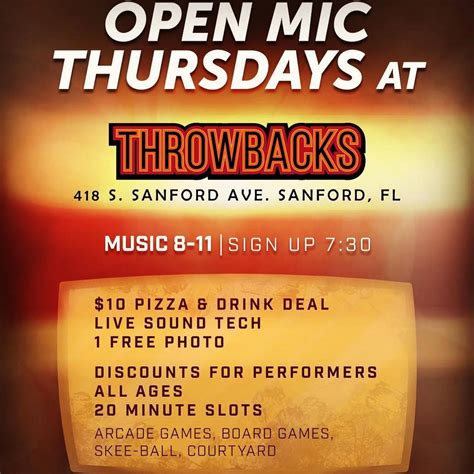 Throwbacks sanford. Introducing Murphy’s Arcade Bar & Pizza better known as Throwbacks! Recently “bar rescued” @barrescuetv but it’s still the fun bar we all know and love! Go check out the remodel and give them some... 