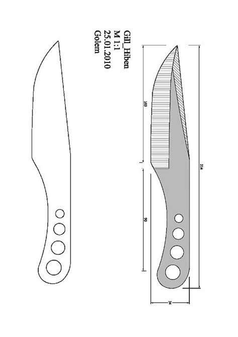 Throwing Knife Template