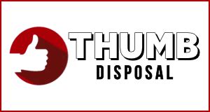 Thumb disposal. Simply flushing out the garbage disposal with water will help to remove any loose dirt or grime. Stopper the garbage disposal, add a squirt of dish soap and run the hot water until there is 2 to 4 inches (5.1 to 10.2 cm) sitting in the sink. Pull out the plug and turn on the garbage disposal, allowing the water to flush through. 