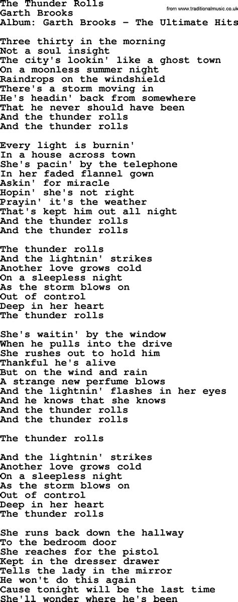 Thunder rolls lyrics. Things To Know About Thunder rolls lyrics. 