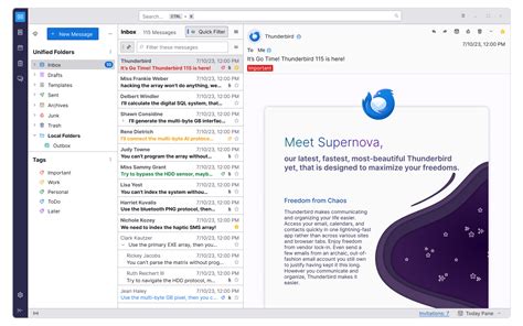 Thunderbird 91 is our biggest release in years with a ton of new features, bug fixes and polish across the app. This past year had its challenges for the Thunderbird team, our community and our users. But in the midst of a global pandemic, the important role that email plays in our lives became even more obvious.. 