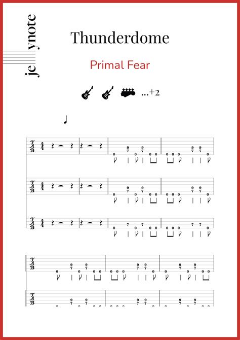 Thunderdome - Primal Fear - Guitar PRO tabs, free download gtp …