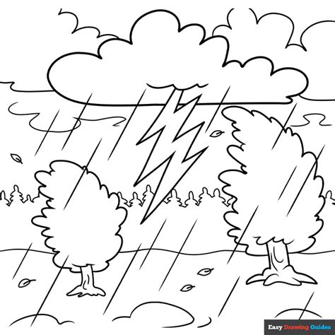 Thunderstorm Coloring Page
