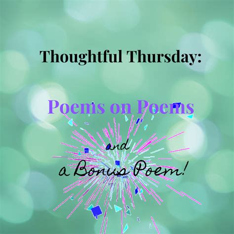 Thursday Poem – Better Living Through Literature