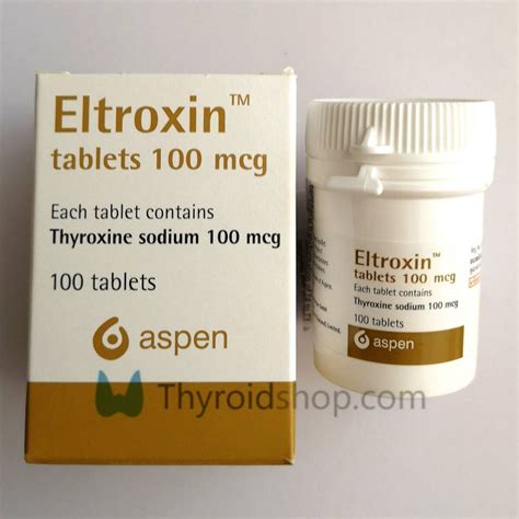 Thyroid medication eltroxin.  You take it to replace the missing thyroid ho...