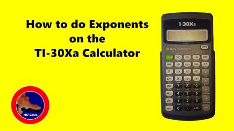 Ti 30xa exponents. TI-30Xa calculator 
