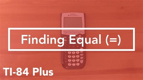 Ti 84 plus equal sign. Solution 34534: Solving a Quadratic Equation Using Numeric Solver on the TI-84 Plus CE and TI-84 Plus C Silver Edition. How can I solve a quadratic equation using Numeric Solver on the TI-84 Plus CE and TI-84 Plus C Silver Edition? The numeric "Solver" feature is limited to solving for only one solution at a time. 