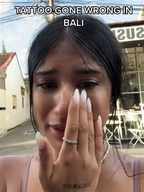 Tia Kabir, 19, from Australia, told her 92,000 TikTok followers that she’d travelled all the way to Bali to get inked, saying: “I’ve been dreaming to get this tattoo because I just don’t get tattoos all the time, I get one every few months.”. Then, pointing at the design on her arm, she explained: “It’s supposed to say ‘Angel .... 